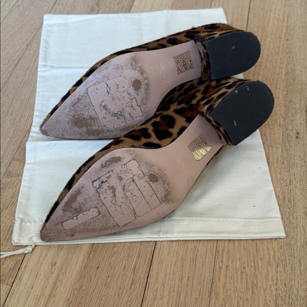 J. Crew Leopard-Hair Pointed Block Heel Pumps - Brown/Black - Picture 4 of 5